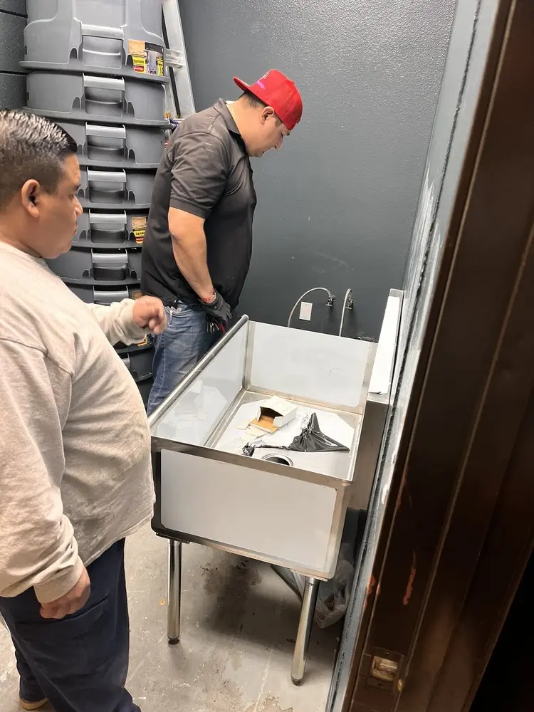 Commercial plumbing and sink installation in Azusa
